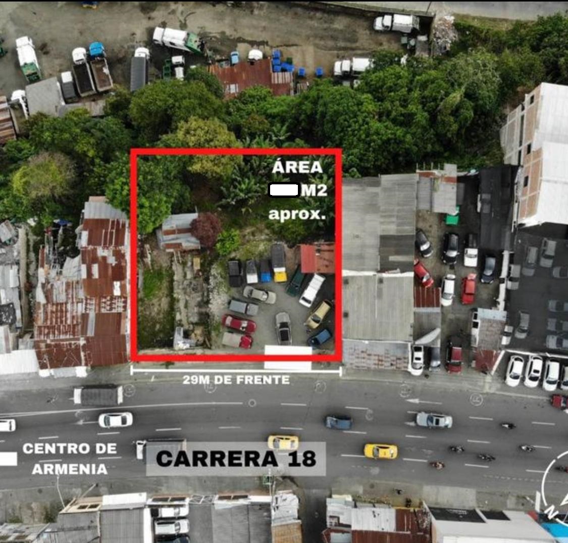 Venta de Lote con doble vista cerca al centro de  Armenia Quindio